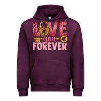 Mauve Wine Love you forever Valentine's Day Urban Hoodie - HowdyJamesFarm