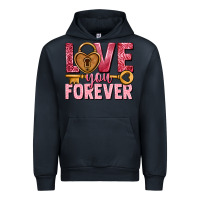 Navy Love you forever Valentine's Day Urban Hoodie - HowdyJamesFarm