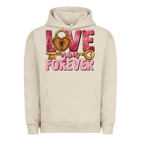 Pigment French Oak Love you forever Valentine's Day Urban Hoodie - HowdyJamesFarm