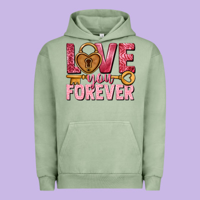 Love You Forever Valentine's Day Urban Hoodie Designed By Howdyjamesfarm