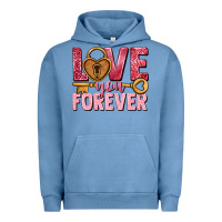 Pigment Pebble Blue Love you forever Valentine's Day Urban Hoodie - HowdyJamesFarm