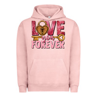 Pigment Salmon Love you forever Valentine's Day Urban Hoodie - HowdyJamesFarm