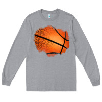 Heather Grey leopard basketball patch Long Sleeve Tee - Jasminsmagicworld