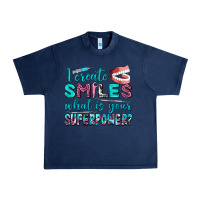 Navy i create smile what is your superpower Urban Heavy Tee - AdoDesignShop