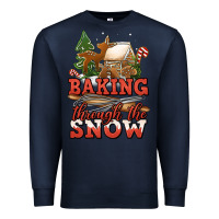 Navy baking through the snow Premium Sweatshirt - Jasminsmagicworld