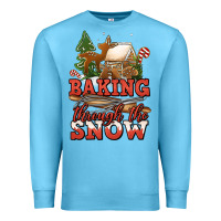Ocean Blue baking through the snow Premium Sweatshirt - Jasminsmagicworld