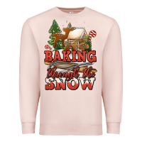 Pale Pink baking through the snow Premium Sweatshirt - Jasminsmagicworld