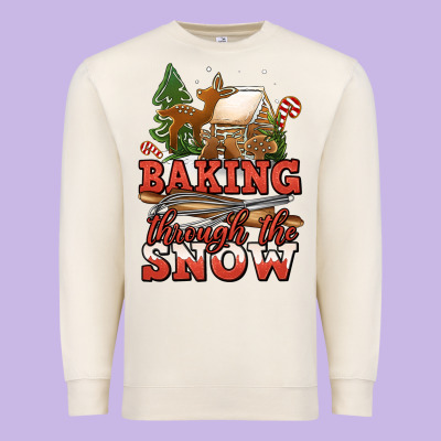 Baking Through The Snow Premium Sweatshirt Designed By Jasminsmagicworld