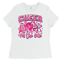 White cheer for the cure american football Ladies Tee - RanaPortraitStore