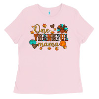 Bubblegum Pink one thankful mama Ladies Tee - JahusDesignShop