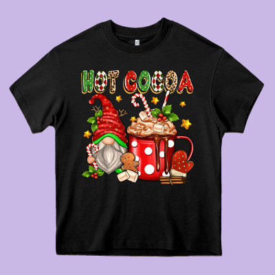 Hot Cocoa Gnome Heavy Core Tee Designed By Zillion Design Studio