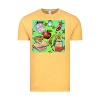 Vintage Mustard school seamless pattern Vintage Tee - BundleAndBundleShop