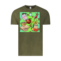 Vintage Olive school seamless pattern Vintage Tee - BundleAndBundleShop