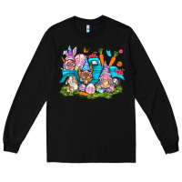 Black Easter gnomies with truck Long Sleeve Tee - NancyCooperArtShop