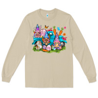 Mushroom Easter gnomies with truck Long Sleeve Tee - NancyCooperArtShop