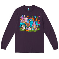 Plum Easter gnomies with truck Long Sleeve Tee - NancyCooperArtShop