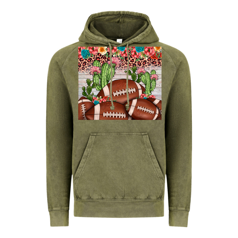 Football Leopard Cactus Vintage Hoodie by JahusDesignShop | Teevron