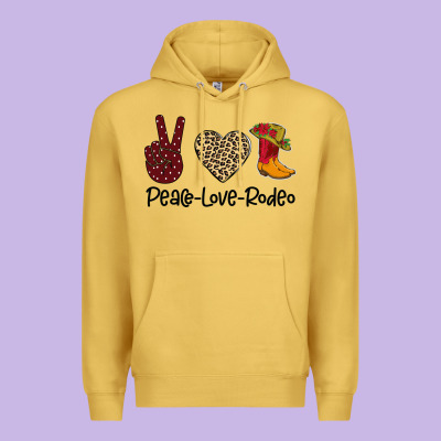 Peace Love Rodeo Premium Hoodie Designed By Bettercallsaul