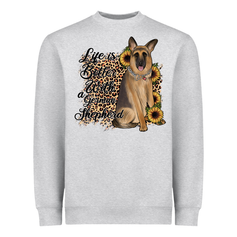 Life Is Better With A German Shepherd Heavyweight Sweatshirt by JahusDesignShop | Teevron