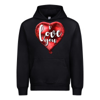 Black I love you heart balloon Valentine's Day Urban Hoodie - HowdyJamesFarm