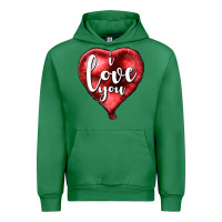 Emerald I love you heart balloon Valentine's Day Urban Hoodie - HowdyJamesFarm