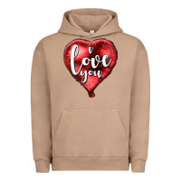Pigment Burro I love you heart balloon Valentine's Day Urban Hoodie - HowdyJamesFarm
