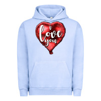 Pigment Grape Ice I love you heart balloon Valentine's Day Urban Hoodie - HowdyJamesFarm