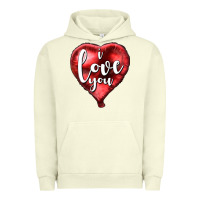 Pigment Pistachio I love you heart balloon Valentine's Day Urban Hoodie - HowdyJamesFarm