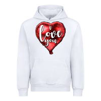 White I love you heart balloon Valentine's Day Urban Hoodie - HowdyJamesFarm