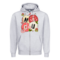 Heather Grey nicu nurse christmas Zipper Hoodie - MaliasSmallBusiness