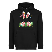 Black easter bunny name frame Heavyweight Hoodie - Artiststas