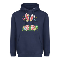 Navy easter bunny name frame Heavyweight Hoodie - Artiststas