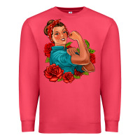 Cardinal hispanic strong woman with roses Premium Sweatshirt - Jasminsmagicworld