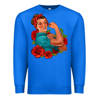 True Royal hispanic strong woman with roses Premium Sweatshirt - Jasminsmagicworld
