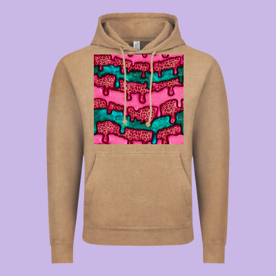 Valentines Day Leopard And Turquoise Gemstone Seamless Pattern Vintage Hoodie Designed By Bundleandbundleshop