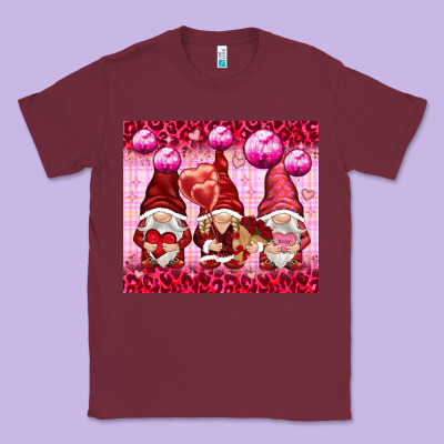 Valentines Gnomies With Leopard Classic Tee Designed By Nancycooperartshop