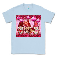 Dusty Blue valentines gnomies with leopard Classic Tee - NancyCooperArtShop