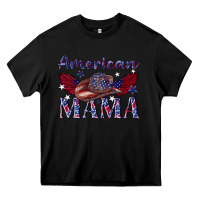 Black American mama with cowboy Heavy Core Tee - texasbilliewilder