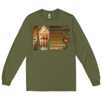 Army Green melanin coffee Long Sleeve Tee - JahusDesignShop