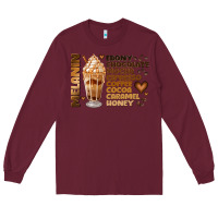 Burgundy melanin coffee Long Sleeve Tee - JahusDesignShop