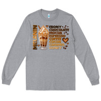 Heather Grey melanin coffee Long Sleeve Tee - JahusDesignShop