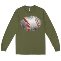 Army Green leopard baseball patch Long Sleeve Tee - Jasminsmagicworld