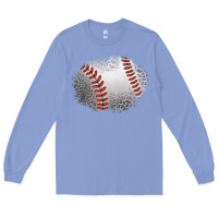 Colony Blue leopard baseball patch Long Sleeve Tee - Jasminsmagicworld