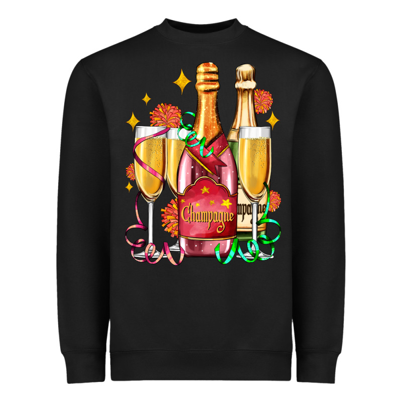 New Year Party Champagne Heavyweight Sweatshirt by AdoDesignShop | Teevron