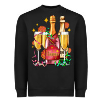 Black new year party champagne Heavyweight Sweatshirt - AdoDesignShop