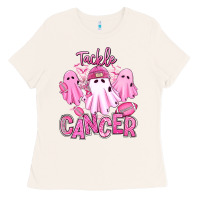 Bone tackle cancer halloween ghosts american football Ladies Tee - RanaPortraitStore