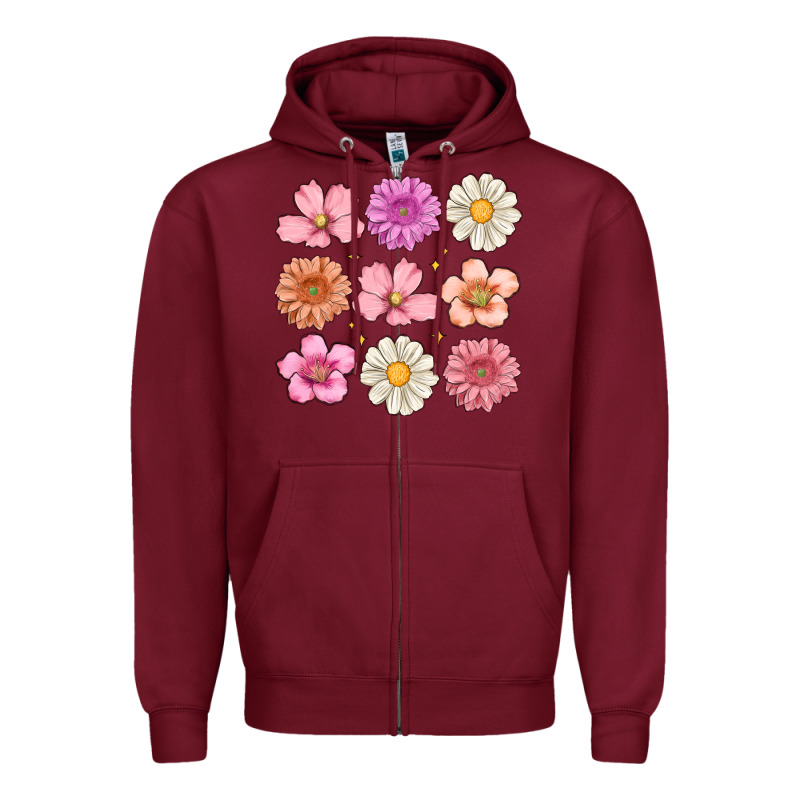 Flowers Zipper Hoodie by MaliasSmallBusiness | Teevron