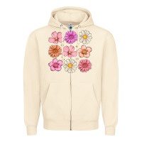 Sandshell flowers Zipper Hoodie - MaliasSmallBusiness