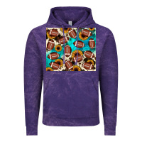 Cloud Purple football turquoise sunflower Vintage Hoodie - JahusDesignShop