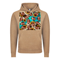 Vintage Coffee football turquoise sunflower Vintage Hoodie - JahusDesignShop